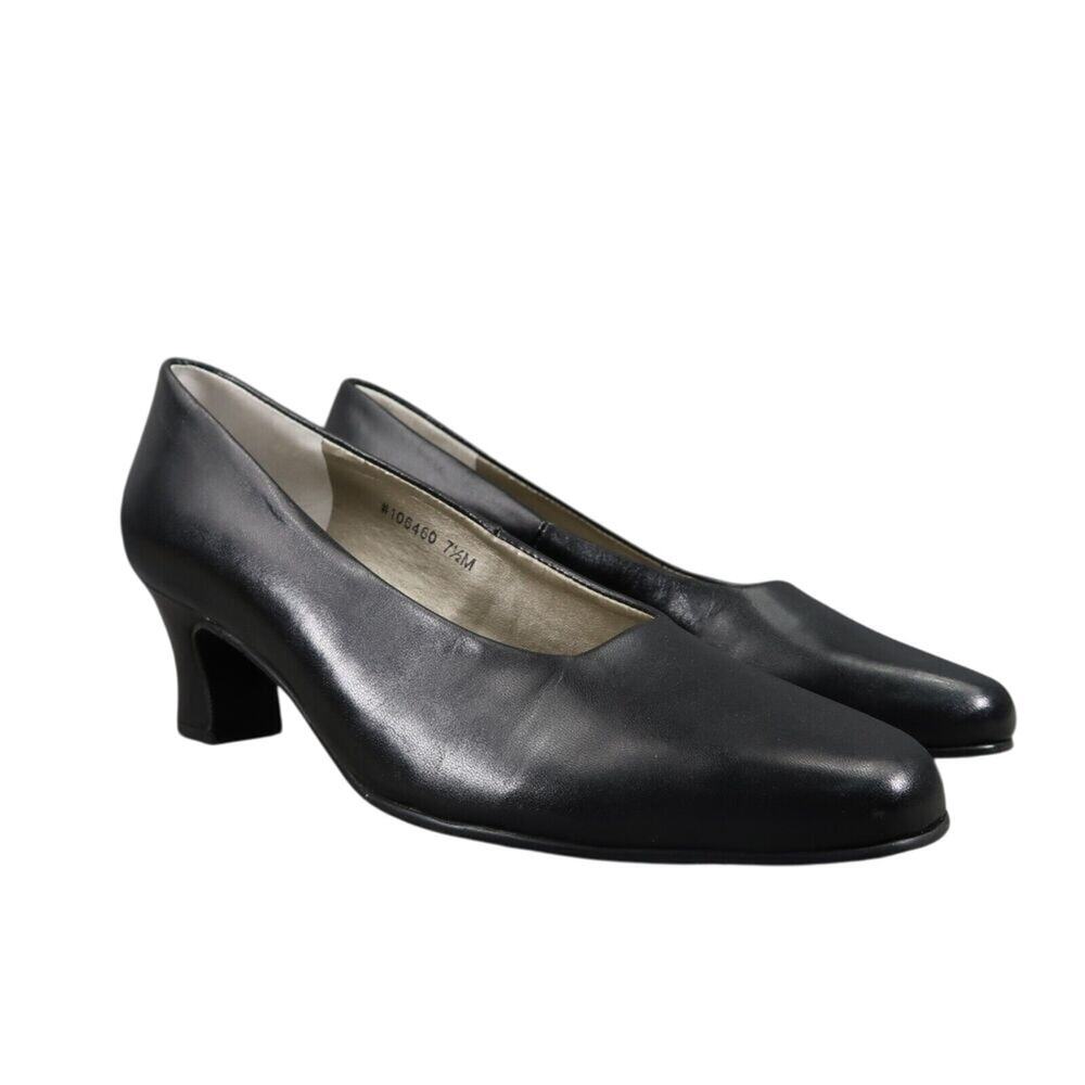 Walking Cradles Shoes Womens 7.5 Pumps Mark Lemp Classics Comfort Fashion Black